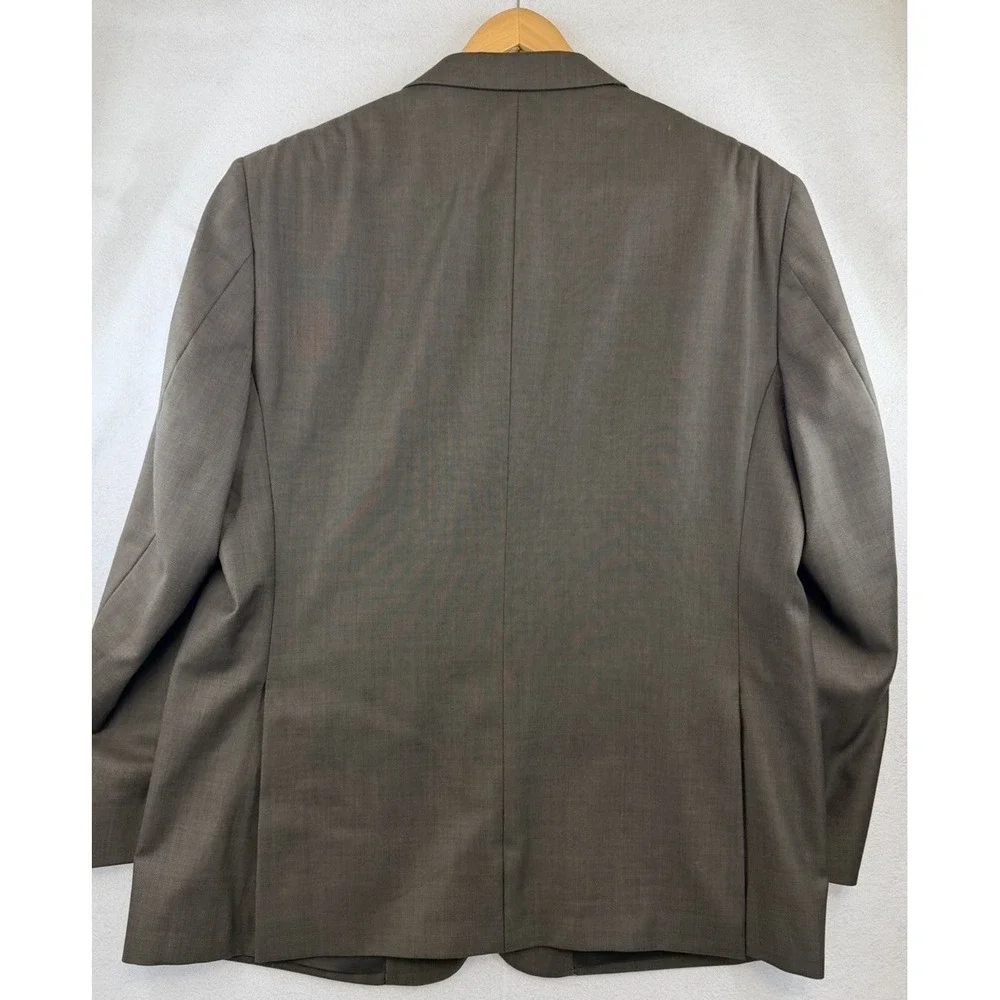 JOS A BANK Traveler's‎ Collection Mens 46R Tailored Fit Wool Blazer Jacket Brown